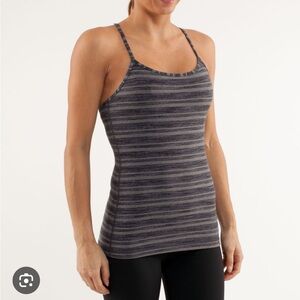 Lululemon Power Y Tank Camo White & Gray Size 2